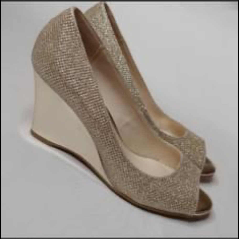 Gold Glitter Wedges David’s Bridal Simply